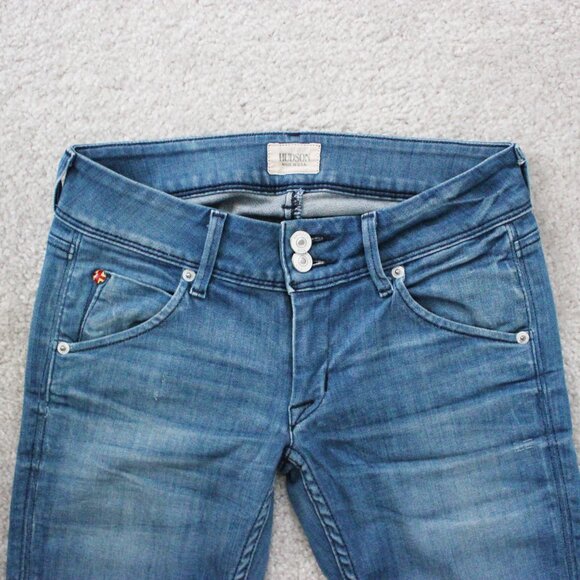 Hudson Collin Low Rise Skinny Leg Crop Ankle Denim Jeans w/ Flap Pockets, Sz 24 - Picture 4 of 12